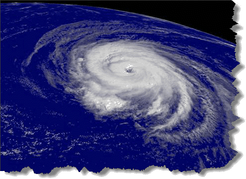 Hurricane in the Atlantic